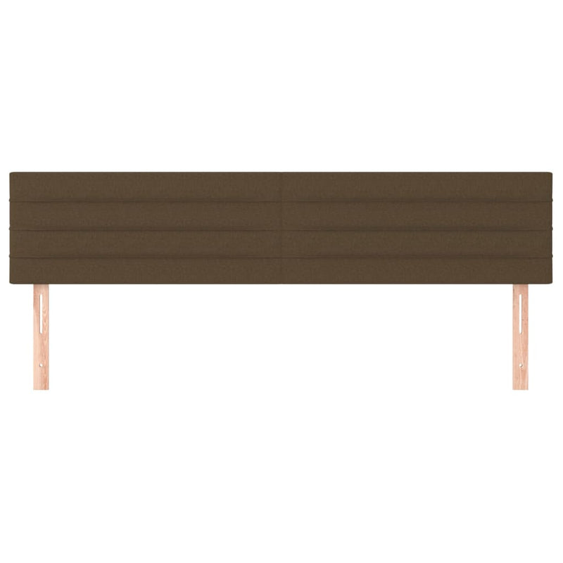 vidaXL 2 db sötétbarna szövet fejtámla 90x5x78/88 cm