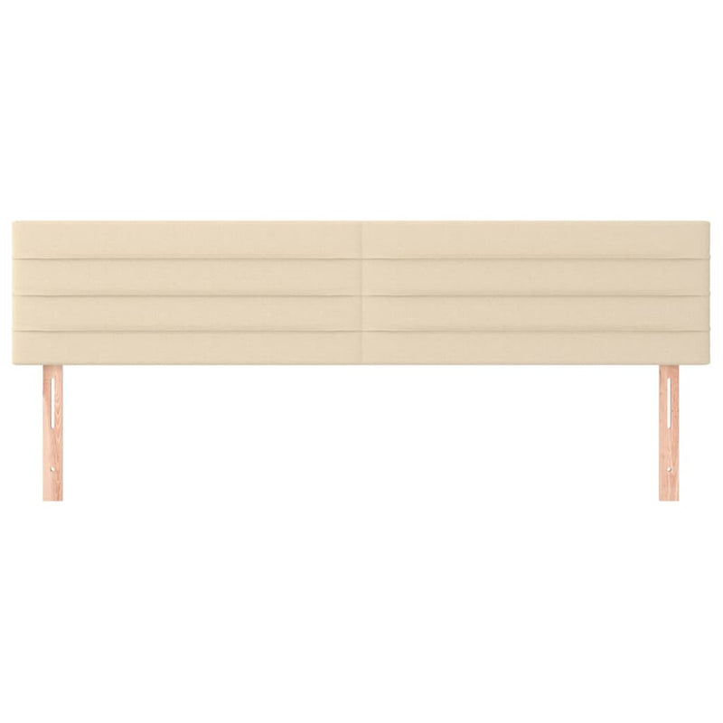 vidaXL 2 db krémszínű szövet fejtámla 90x5x78/88 cm