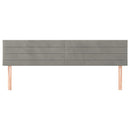 vidaXL világosszürke bársony fejtámla 180x5x78/88 cm