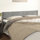 vidaXL világosszürke bársony fejtámla 180x5x78/88 cm
