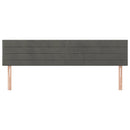 vidaXL sötétszürke bársony fejtámla 180x5x78/88 cm