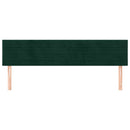 vidaXL sötétzöld bársony fejtámla 180x5x78/88 cm