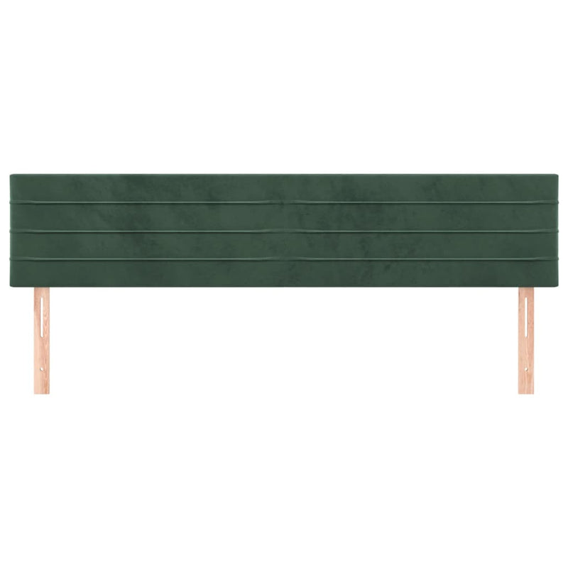 vidaXL 2 db sötétzöld bársony fejtámla 90x5x78/88 cm