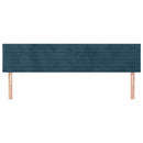 vidaXL sötétkék bársony fejtámla 180x5x78/88 cm