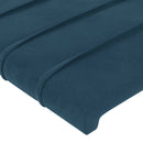 vidaXL sötétkék bársony fejtámla 180x5x78/88 cm