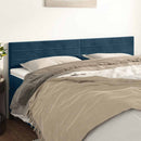 vidaXL sötétkék bársony fejtámla 180x5x78/88 cm