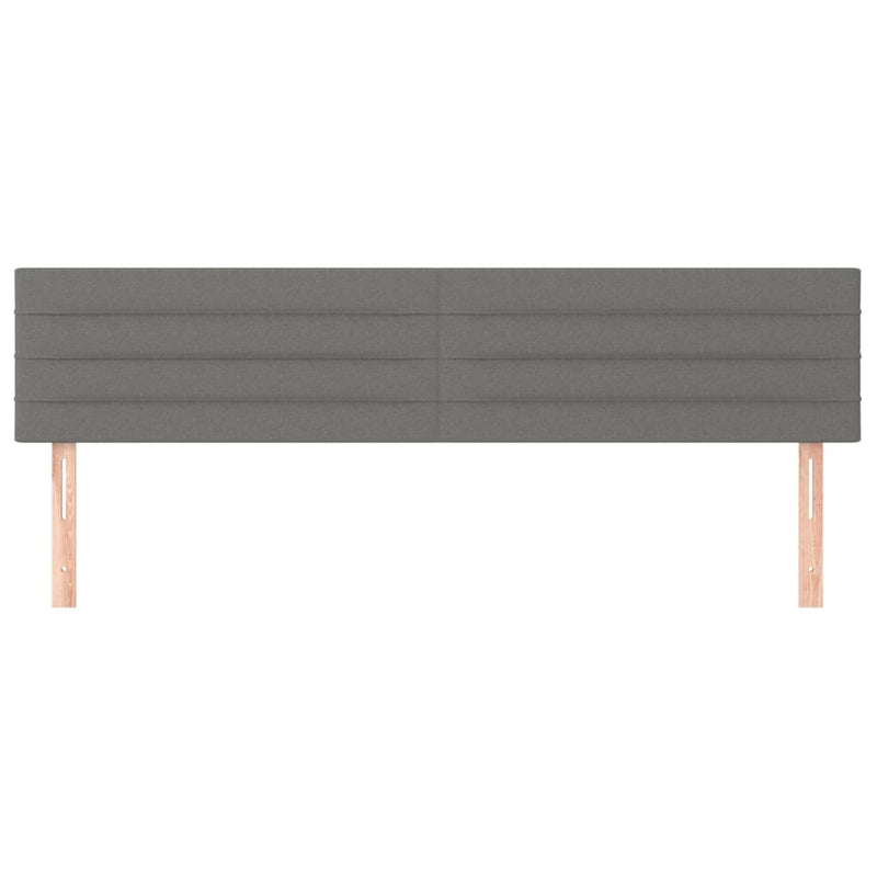 vidaXL 2 db sötétszürke szövet fejtámla 100x5x78/88 cm