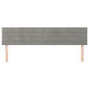 vidaXL világosszürke bársony fejtámla 200 x 5 x 78/88 cm