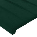 vidaXL sötétzöld bársony fejtámla 80 x 5 x 78/88 cm