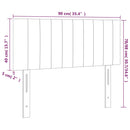 vidaXL kék szövet fejtámla 90x5x78/88 cm