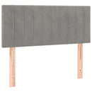 vidaXL világosszürke bársony fejtámla 90x5x78/88 cm