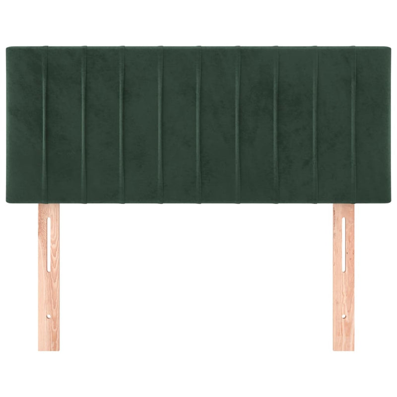 vidaXL sötétzöld bársony fejtámla 90x5x78/88 cm