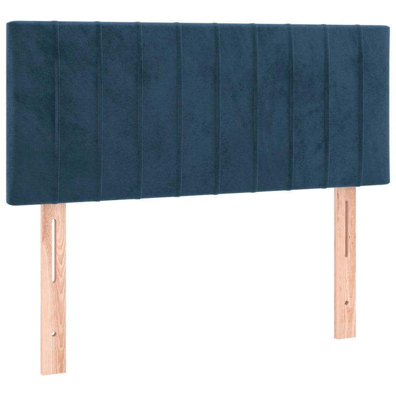 vidaXL sötétkék bársony fejtámla 90x5x78/88 cm