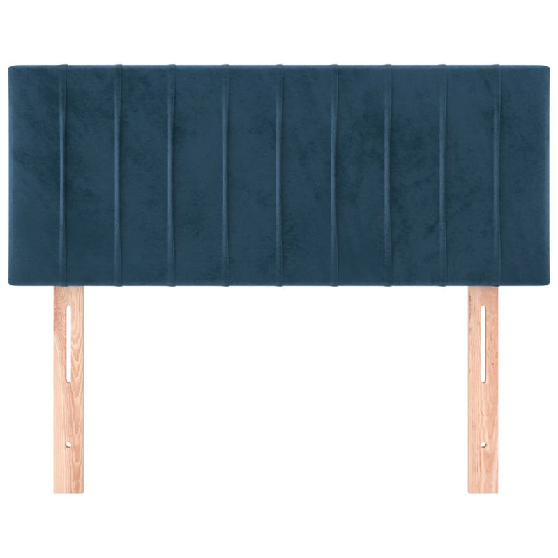 vidaXL sötétkék bársony fejtámla 90x5x78/88 cm