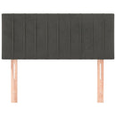 vidaXL sötétszürke bársony fejtámla 100x5x78/88 cm