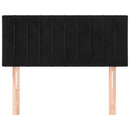 vidaXL fekete bársony fejtámla 100x5x78/88 cm
