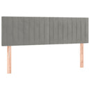 vidaXL világosszürke bársony fejtámla 144x5x78/88 cm