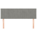 vidaXL világosszürke bársony fejtámla 144x5x78/88 cm