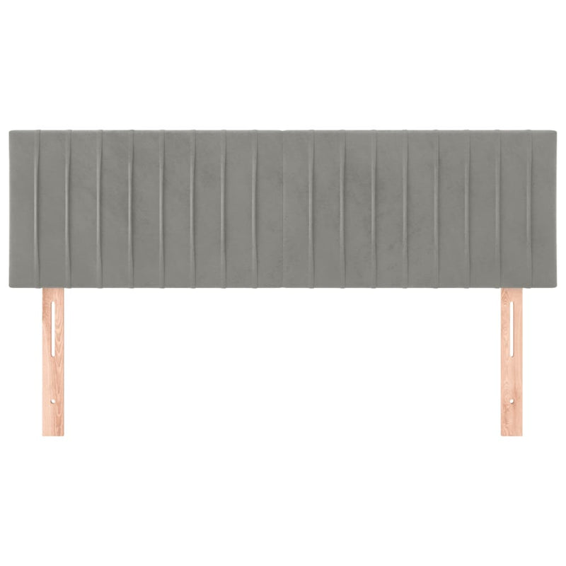 vidaXL 2 db világosszürke bársony fejtámla 72 x 5 x 78/88 cm