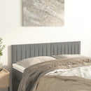 vidaXL világosszürke bársony fejtámla 144x5x78/88 cm