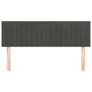 vidaXL sötétszürke bársony fejtámla 144x5x78/88 cm