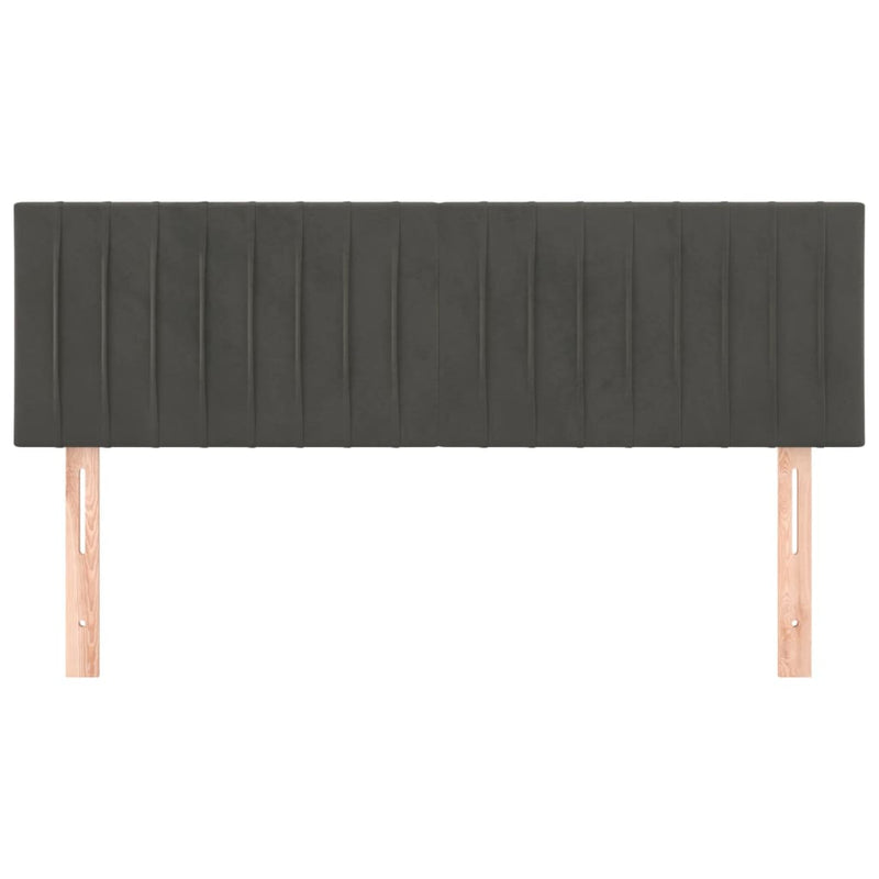 vidaXL 2 db sötétszürke bársony fejtámla 72 x 5 x 78/88 cm
