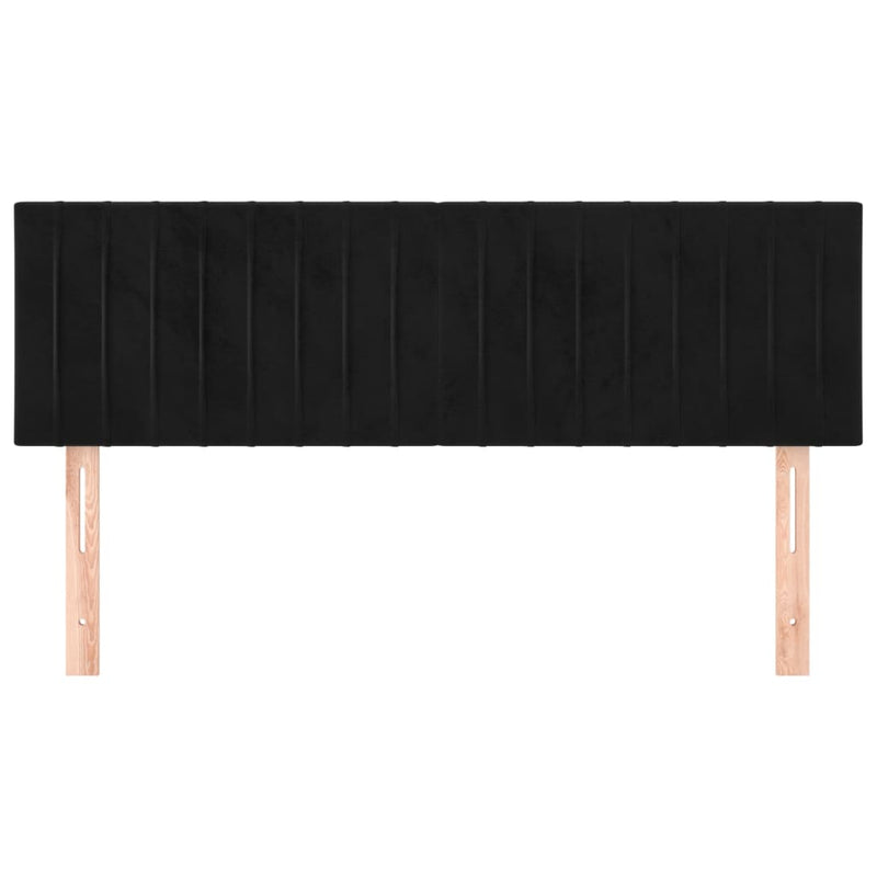 vidaXL 2 db fekete bársony fejtámla 72 x 5 x 78/88 cm