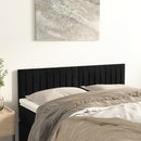 vidaXL fekete bársony fejtámla 144x5x78/88 cm