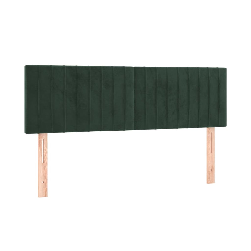 vidaXL 2 db sötétzöld bársony fejtámla 72 x 5 x 78/88 cm