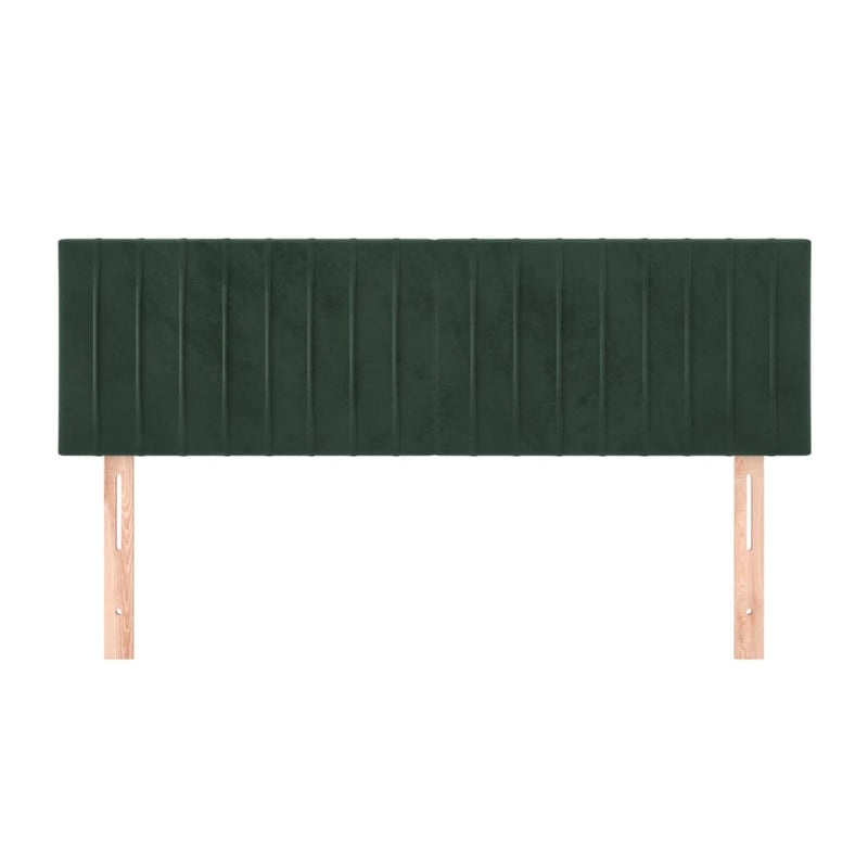 vidaXL 2 db sötétzöld bársony fejtámla 72 x 5 x 78/88 cm