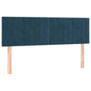 vidaXL sötétkék bársony fejtámla 144x5x78/88 cm