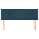vidaXL sötétkék bársony fejtámla 144x5x78/88 cm