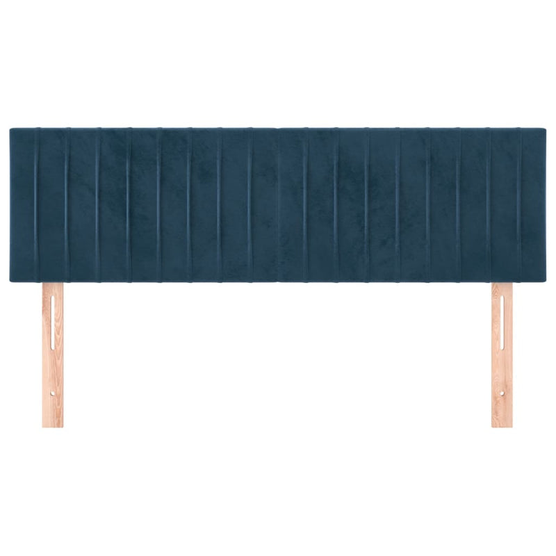vidaXL 2 db sötétkék bársony fejtámla 72 x 5 x 78/88 cm