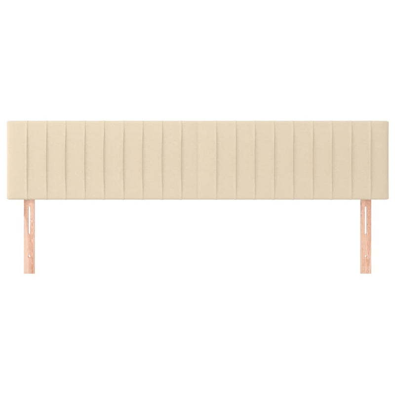 vidaXL 2 db krémszínű szövet fejtámla 80 x 5 x 78/88 cm