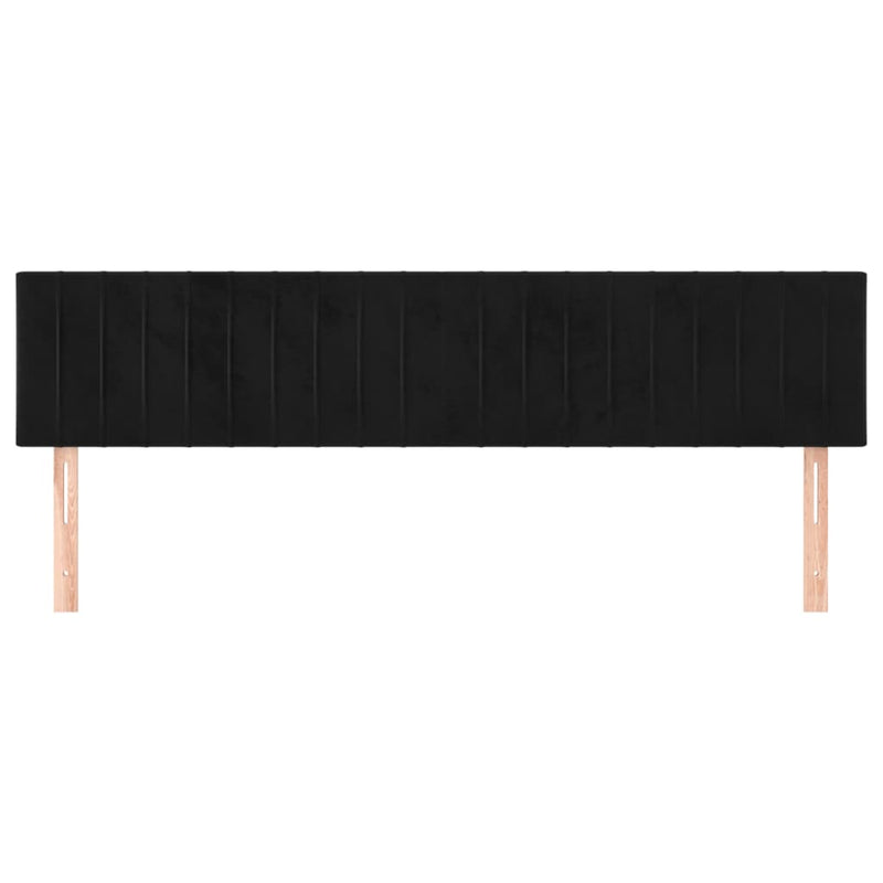 vidaXL 2 db fekete bársony fejtámla 80 x 5 x 78/88 cm