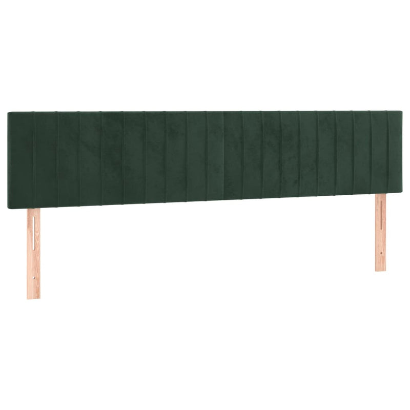 vidaXL 2 db sötétzöld bársony fejtámla 80 x 5 x 78/88 cm