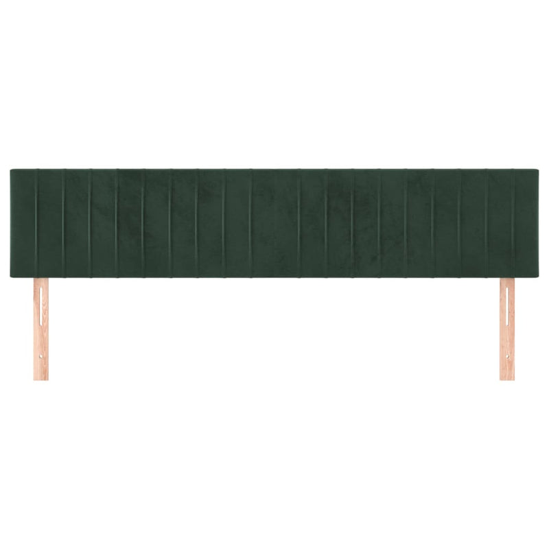 vidaXL 2 db sötétzöld bársony fejtámla 80 x 5 x 78/88 cm