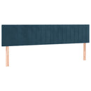 vidaXL sötétkék bársony fejtámla 160x5x78/88 cm