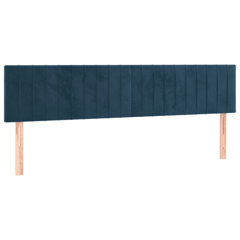 vidaXL 2 db sötétkék bársony fejtámla 80 x 5 x 78/88 cm