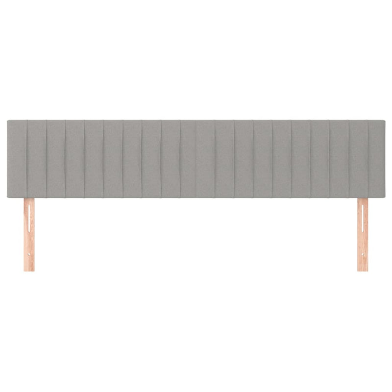 vidaXL 2 db világosszürke szövet fejtámla 90x5x78/88 cm