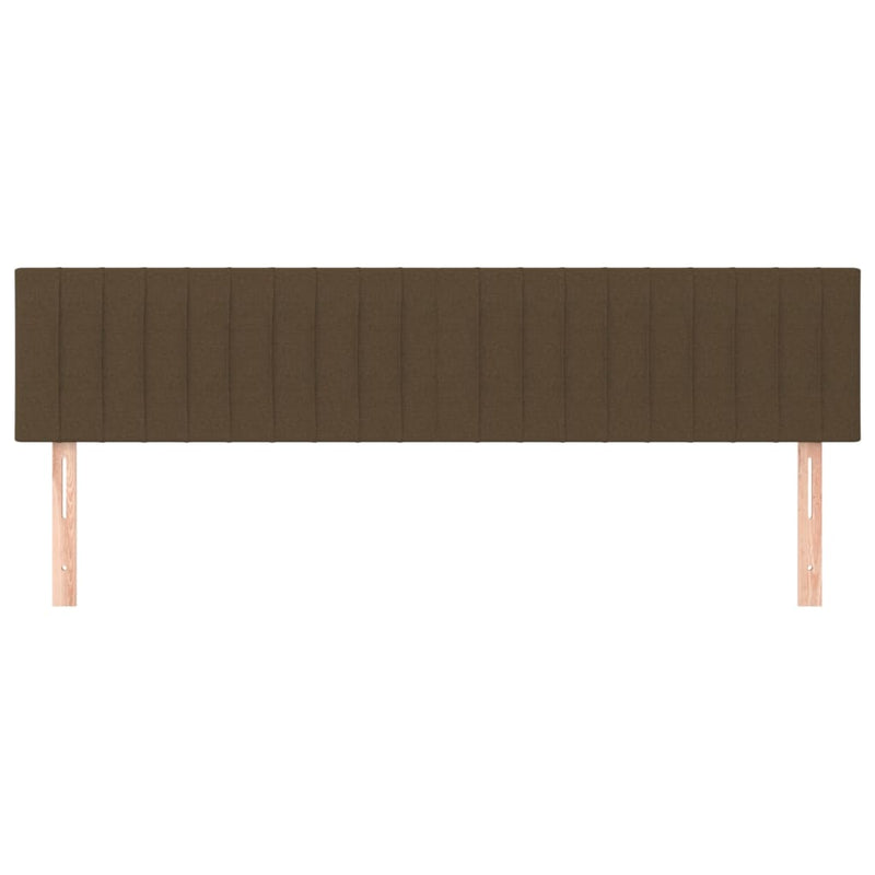 vidaXL 2 db sötétbarna szövet fejtámla 90x5x78/88 cm