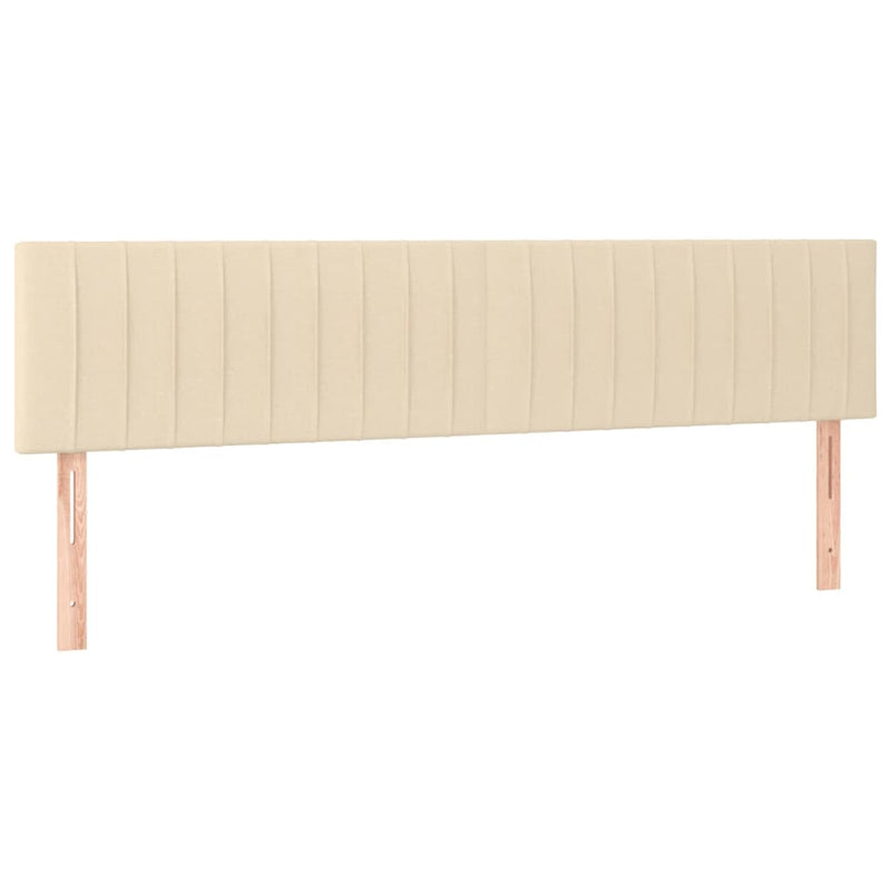 vidaXL 2 db krémszínű szövet fejtámla 90x5x78/88 cm