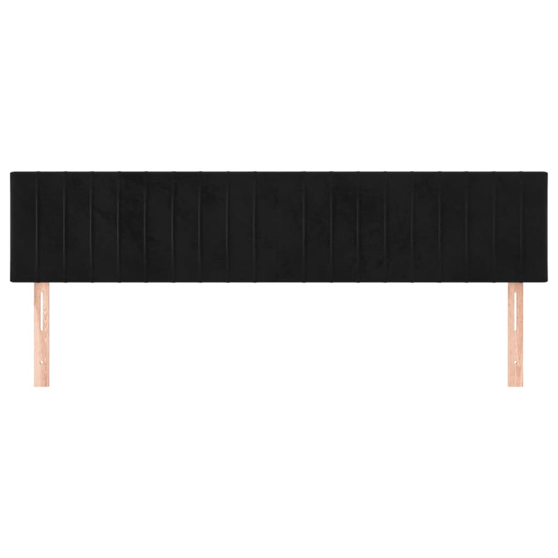 vidaXL 2 db fekete bársony fejtámla 90x5x78/88 cm