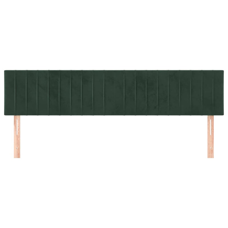 vidaXL 2 db sötétzöld bársony fejtámla 90x5x78/88 cm