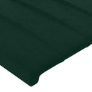 vidaXL sötétzöld bársony fejtámla 180x5x78/88 cm