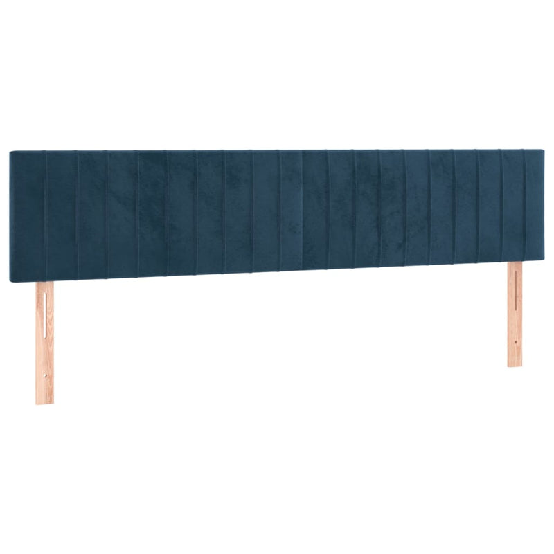 vidaXL 2 db sötétkék bársony fejtámla 90x5x78/88 cm