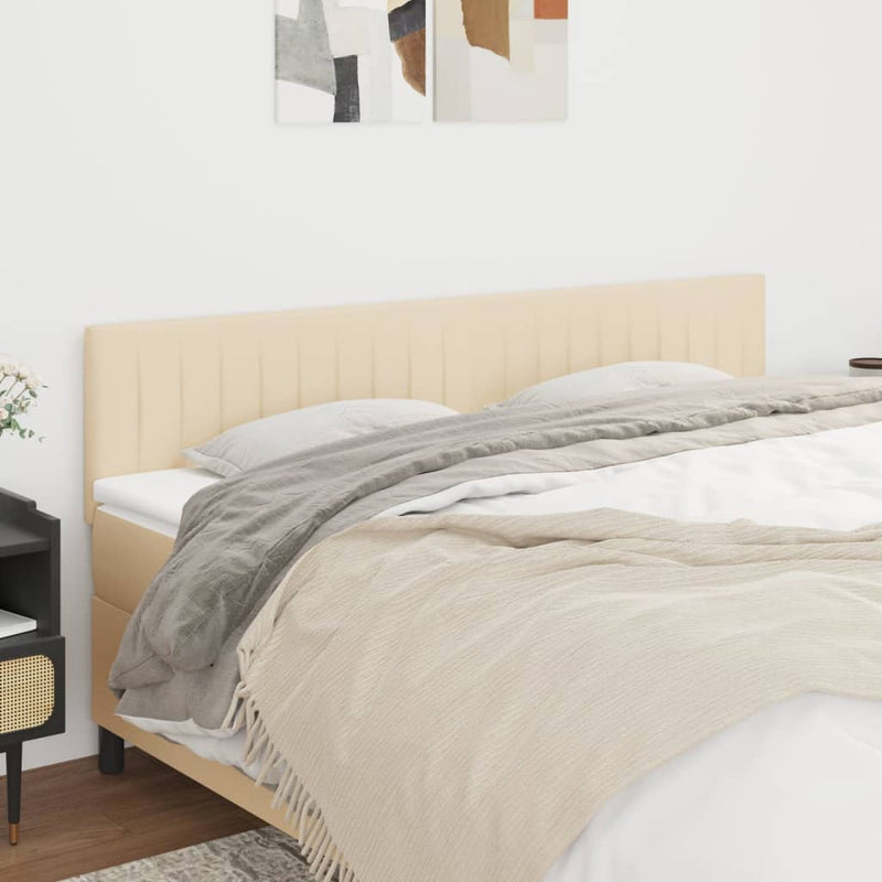 vidaXL 2 db krémszínű szövet fejtámla 100x5x78/88 cm