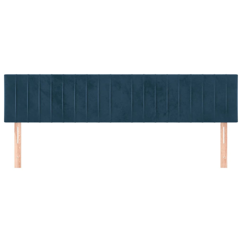 vidaXL sötétkék bársony fejtámla 100x5x78/88 cm