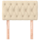 vidaXL krémszínű szövet fejtámla 80x7x78/88 cm