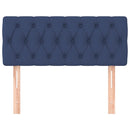 vidaXL kék szövet fejtámla90x7x78/88 cm